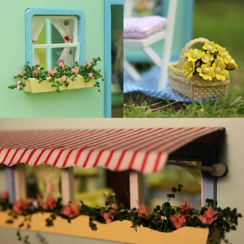 MAGQOO Wooden Dollhouse Miniature with Furniture DIY Dollhouse Kit DIY House Kit Tiny House Kit with Voice Control and Music Movement 1:18 Scale Creative Room Idea(Time Travel) - Image 5